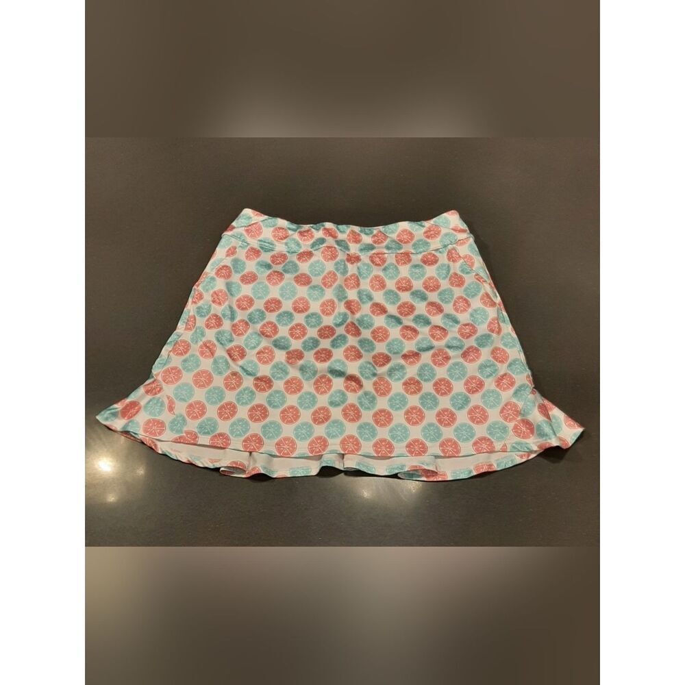 Coral Bay Golf Citrus Print Skort Medium Athletic Skirt w/ Built In Shorts